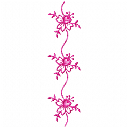 Flowers And Tree Embroidery Design 1